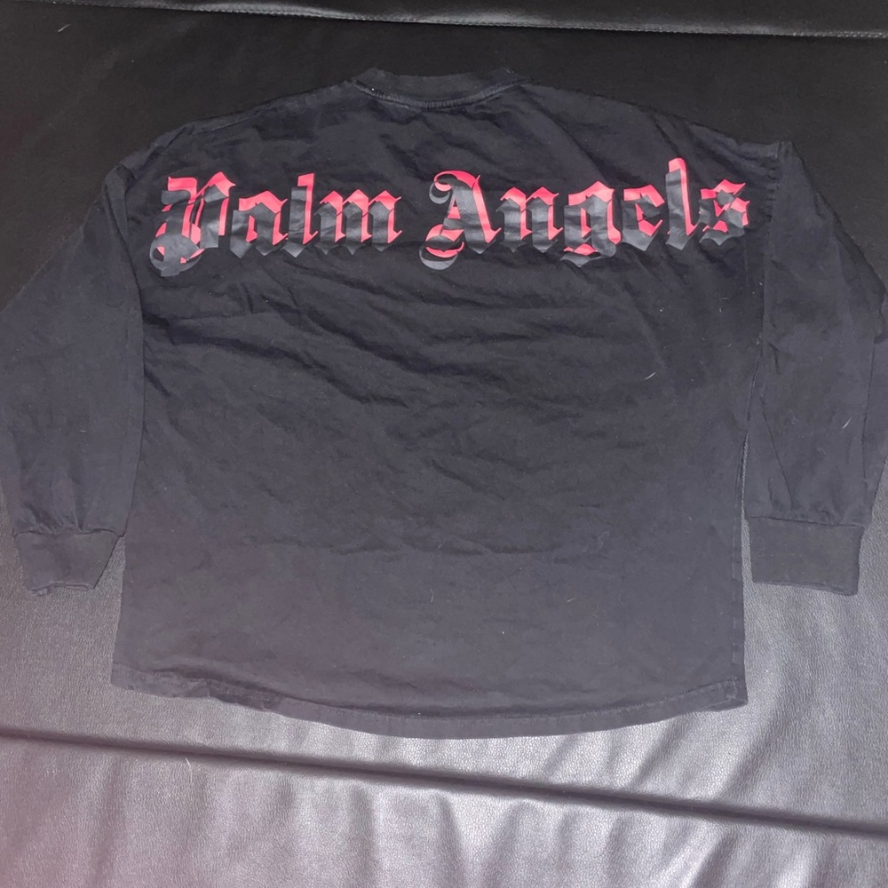 Palm Angels Logo L/S Tee Black & Red Size: M